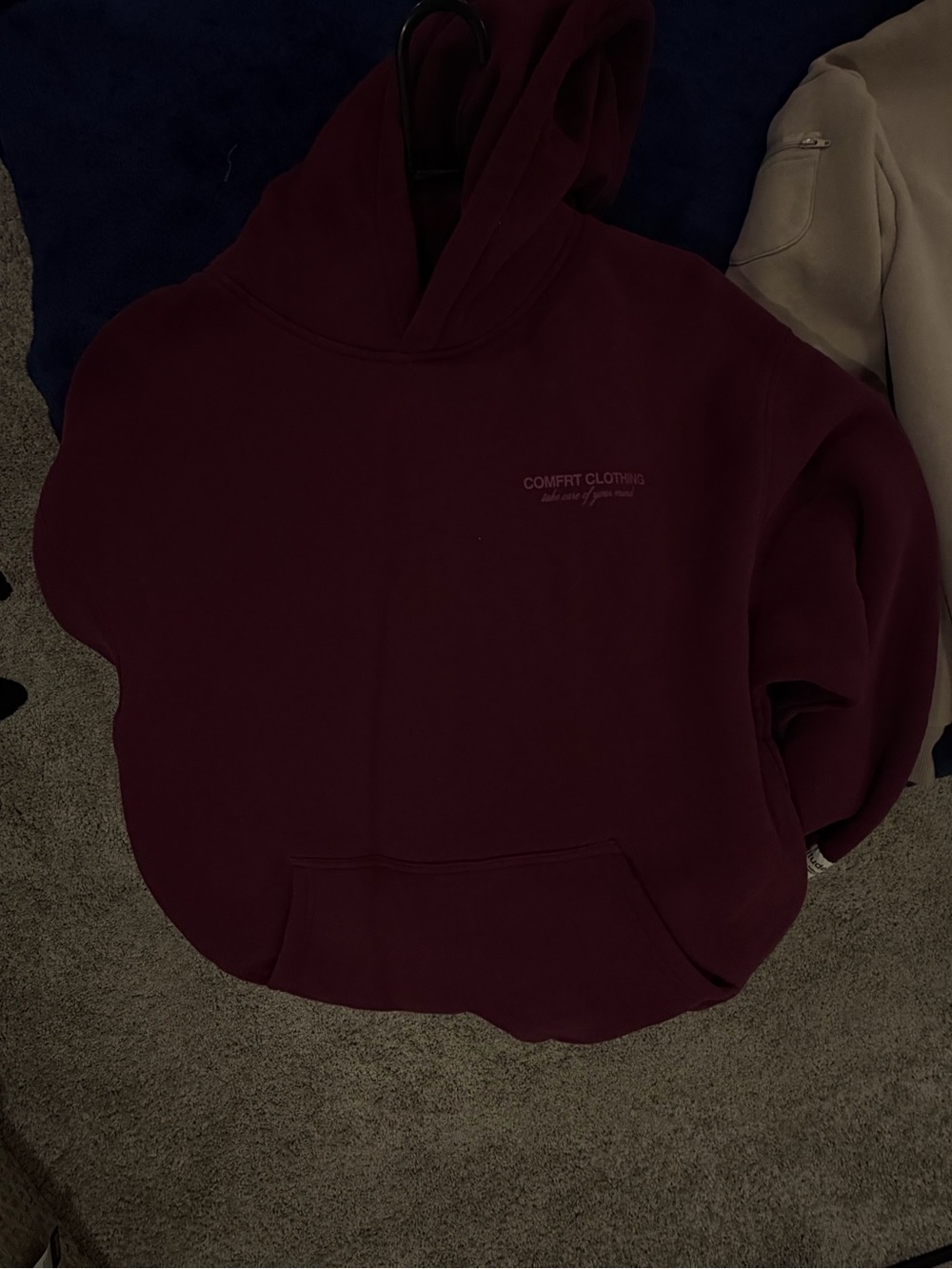Men’s Burgundy Hoodie Sweatshirt